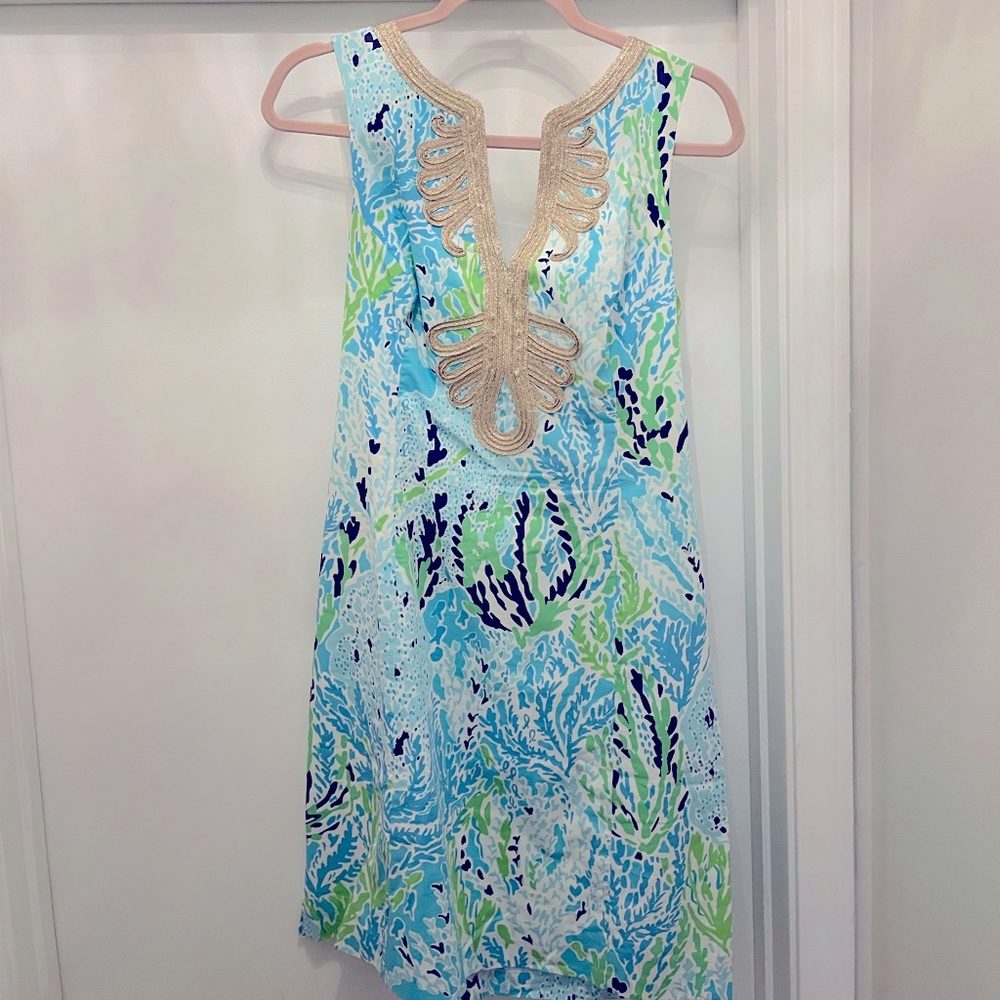 Lilly Pulitzer Janice Dress Spa Blue Let’s Cha Cha